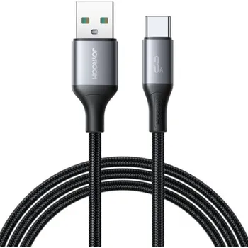 JOYROOM S-A28 opletený nabíjecí a datový kabel - USB-A na USB-C - 1 m - černý