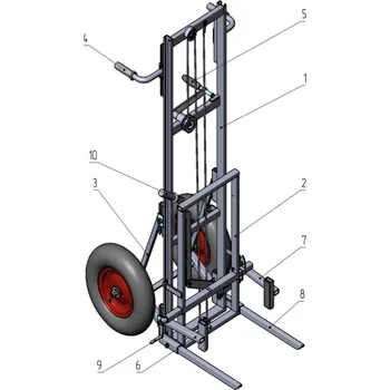 Úlový vozík (rudl), zvedací