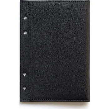 Diář Obal na diář A6 kožený černý Barva: Černá, Kůže: Elegant