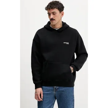 Pánská mikina Mikina Abercrombie & Fitch pánská, černá barva, s kapucí, s potiskem, KI122-5519-900 KI122.5519.900 99X, vel. L
