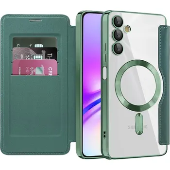 Pouzdro na mobilní telefon Pouzdro na knihu Techsuit SmartMag pro Samsung Galaxy A05s zelené