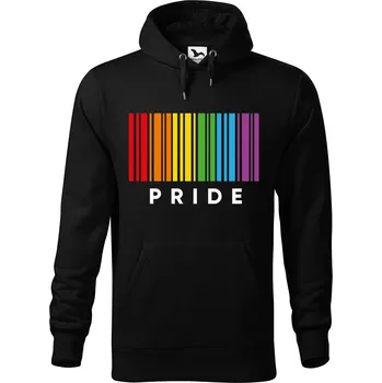 Pánská mikina DOBRÝ TRIKO Pánská mikina s potiskem Pride pruhy Velikost pánské mikiny: XL, Barva: Žlutá