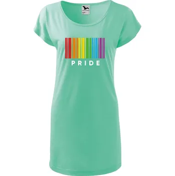Dámské tričko DOBRÝ TRIKO Dámské tričko/šaty Pride pruhy Velikost: 2XL, Barva: Mátová