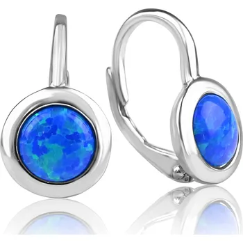 Náušnice Meucci Stříbrné náušnice MODRÝ OPÁL
