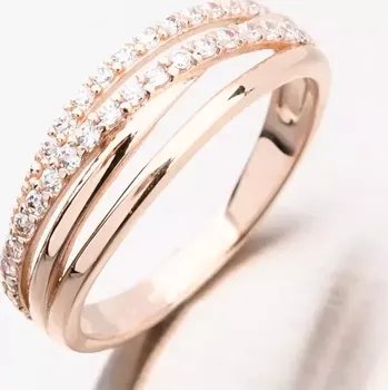 Prsten Prsten z růžového zlata se zirkony 51GZ-3352CV velikost 59