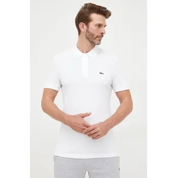 Bavlněné polo tričko Lacoste bílá barva, PH4012-001 00E, vel. XL