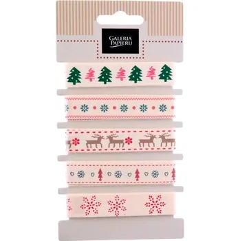 Vánoční dekorace GALERIA PAPIERU dekorační, sada č. 1, vánoční motiv, 5 ks x 1 m