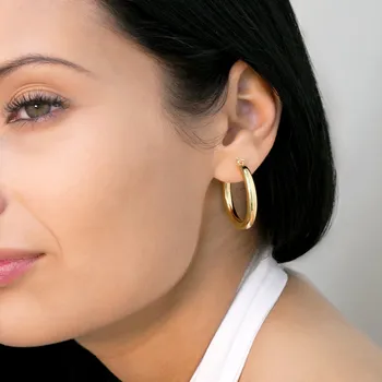 Náušnice Zlaté 14karátové náušnice kruhy 91A00089