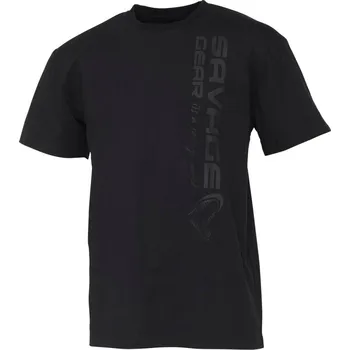 Pánské tričko Savage Gear triko Vertical Logo Tee Black vel. XL
