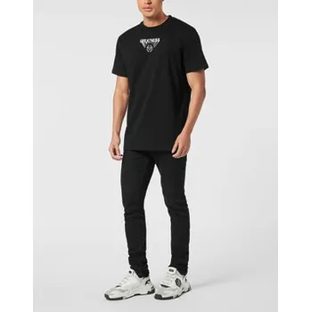 Pánské tričko PHILIPP PLEIN T-Shirt 26263 Černá Regular Fit 3XL