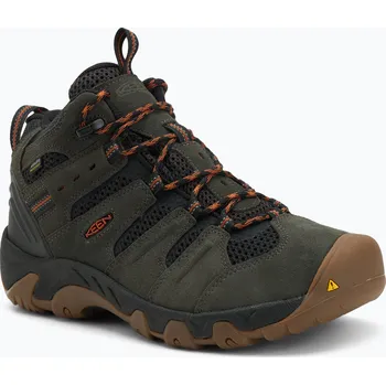 Pánská sportovní obuv Pánské trekingové boty KEEN Headout Mid Waterproof black olive/fossil orange