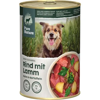 Krmivo pro psa Pure Nature ADULT hovězí a jehněčí s bramborami 6 × 400 g