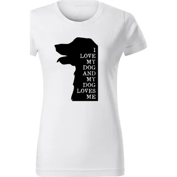 Dámské tričko Chrápátko Dámské tričko I LOVE MY DOG Velikost: 3XL, Barva: Červená