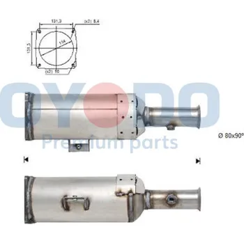 Filtr pevných částic Filtr sazových částic, výfukový systém Moto-Profil 20N0103-OYO