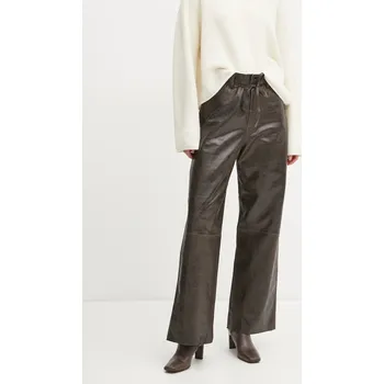 Dámské kalhoty Kožené kalhoty Day Birger et Mikkelsen Elijah DAY65243578 hnědá 88X, vel. 34