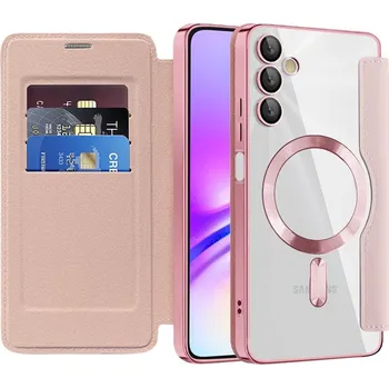 Pouzdro na mobilní telefon Pouzdro na knihu Techsuit SmartMag pro Samsung Galaxy A05s růžové