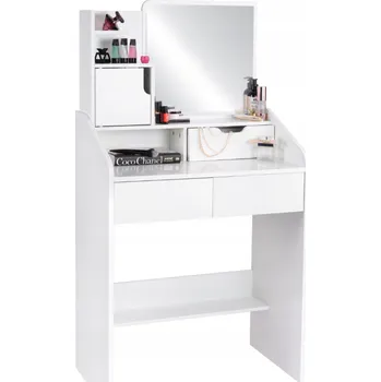 Toaletní stolek MaDe Kosmetický toaletní stolek se zrcadlem a zásuvkami bílá