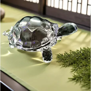 Želva moderní dekorace sklo 18cm