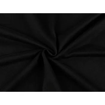 Teplákovina nepočesaná jednobarevná METRÁŽ - 6 černá
