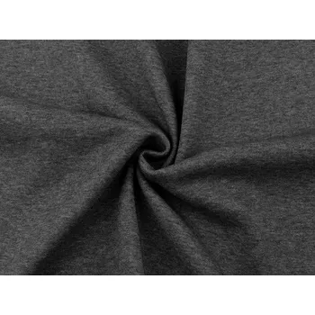 Teplákovina zateplená s kožíškem METRÁŽ - 3 šedá