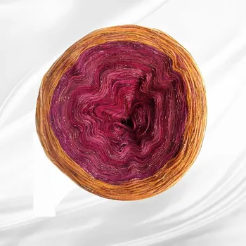 Příze Vánoční klubíčko Rosie Flow 1000m/3N - Vánoční punč lurex - reverse