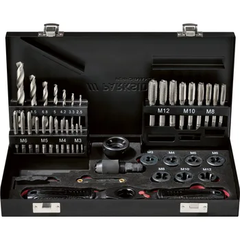 Závitořezný nástroj PARKSIDE PERFORMANCE® Sada závitníků a závitových čelistí, 40dílná