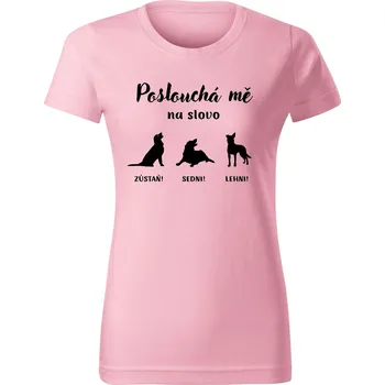 Dámské tričko Chrápátko Dámské tričko POSLOUCHÁ MĚ NA SLOVO Velikost: L, Barva: Khaki