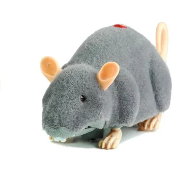RC model ostatní LEAN Toys Velká RC myš na kolečkách – šedá interaktivní hračka pro zábavu a vtípky