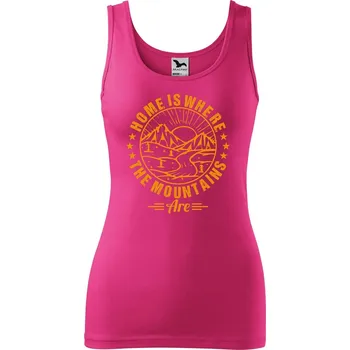 DOBRÝ TRIKO Dámské tílko s potiskem Home is where Velikost: L, Barva: Purpurová