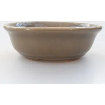 Květináč Keramická bonsai miska 11 x 9 x 4 cm šedá