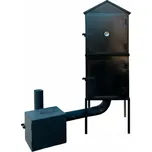 Zahradní kovová udírna dvoukomorová DREW 100cm + topeniště 20x20x25 cm