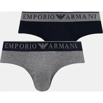 Pánské spodní prádlo Spodní prádlo Emporio Armani Underwear 2-pack EM000251.AF10776 šedá 90A, vel. M