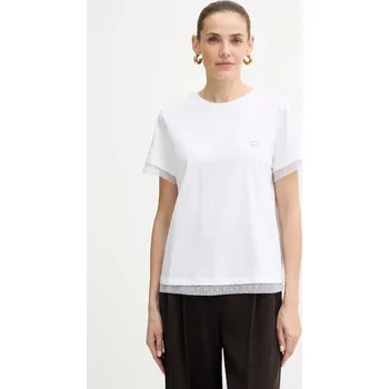 Dámské tričko Bavlněné tričko Twinset dámské, bílá barva, 252TT231A 00X, vel. XL