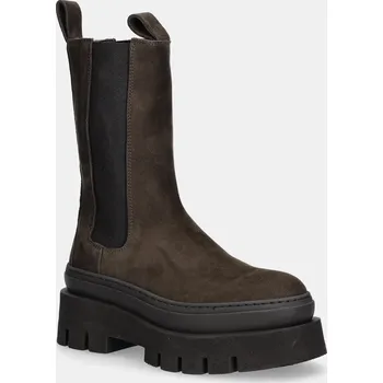 Dámská zimní obuv Nubukové kotníkové boty Copenhagen CPH685.choco hnědá 89X, EUR 40