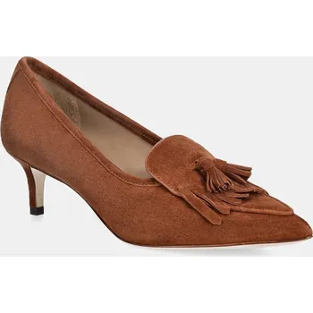 Dámské lodičky Semišové lodičky Lauren Ralph Lauren Adrienne Klt hnědá barva, 802P04172002 802P04172002.200 88X, EUR 38