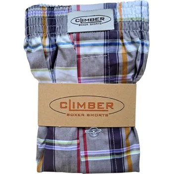 Trenýrky Climber 3100-SED6 šedé pánské popelínové trenýrky Barva: šedá, Velikost: 2XL