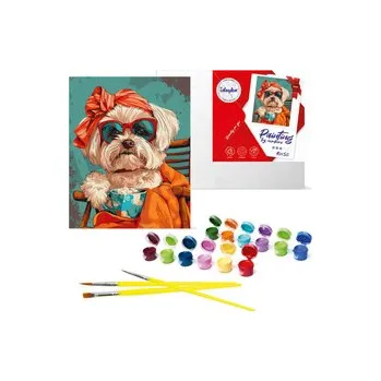Sada na malování podle čísel Stylový shih tzu KHO6610 40x50 AP0040 univerzální