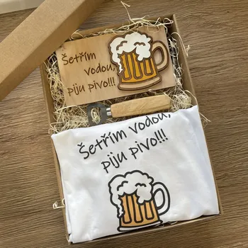 Dárkové balení pro pivaře Barva: Bílá, Velikost: M