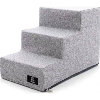 Schody a rampa pro psa Chrápátko Malé schody pro psa, kočku - světle šedá