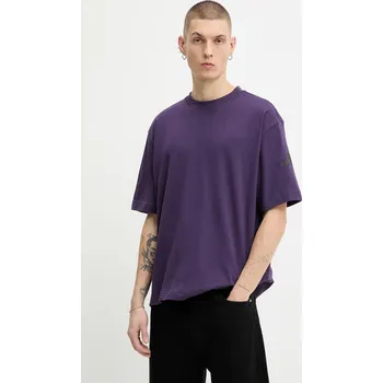 Pánské tričko Bavlněné tričko adidas Essentials JX5670 fialová 44X, vel. XL