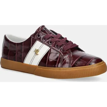 Pánské tenisky Kožené tenisky Lauren Ralph Lauren Janson II 802P06355002.600 burgundské 83X, EUR 36