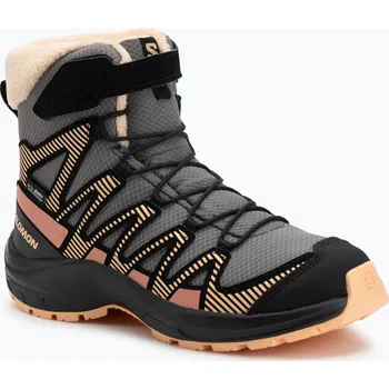 Dětská sportovní obuv Dětské trekingové boty Salomon XA Pro V8 Winter CSWP pewter/black/peach fuzz