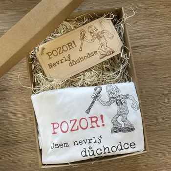 Žertovný předmět Vtipná dárková sada pro důchodce Velikost trička: XL