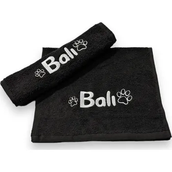 Vysoušeč srsti pro zvíře Ručník na tlapky 30x30cm se jménem Barva ručníky/osušky: krémová