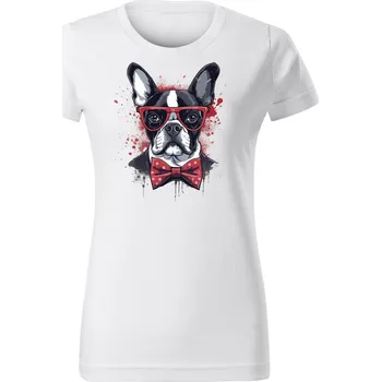 Dámské tričko Chrápátko Dámské tričko BOSTON TERRIER 1 Velikost: L, Barva: Červená