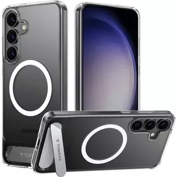 Pouzdro na mobilní telefon Torras Pstand Series Ochranné pouzdro pro Samsung Galaxy S25 transparentní (X00FX2226)