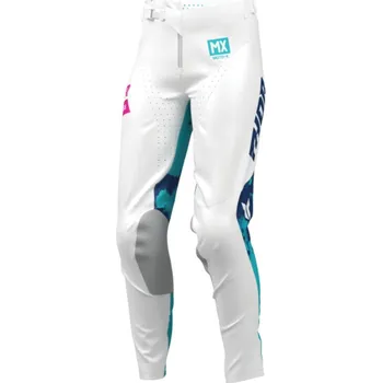 Moto kalhoty Thor 2902 - 0420 Launchmode Bleach white/aqua vel.9/10
