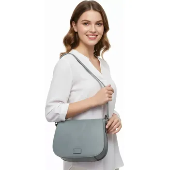 Dámská modrošedá lovecká kabelka Pelletteria Beta crossbody i na rameno N1446