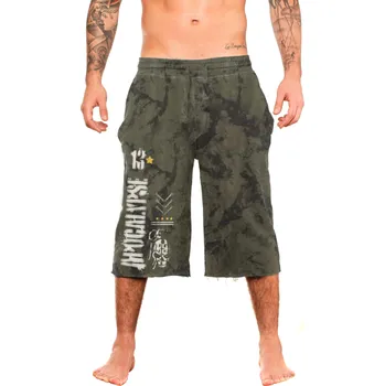 Kraťasy Gotika z Alchemy England - Pánské, dlouhé šortky Apocalypse - Muži - khaki