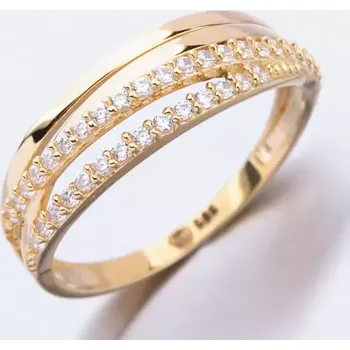 Prsten Zlatý prsten se zirkony 51GZ-3352Z velikost 61